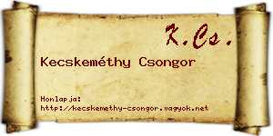 Kecskeméthy Csongor névjegykártya